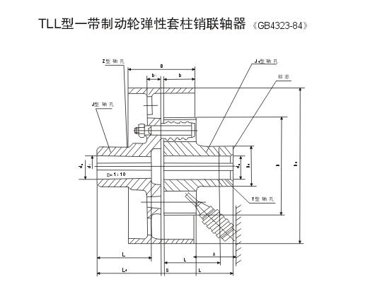 TLL型带制动轮弹性套柱销联轴器